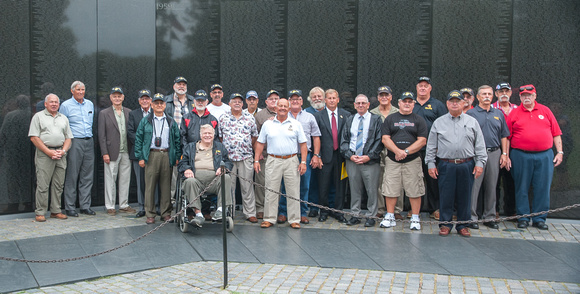 Marine's Group Photo at The Wall In Washington DC