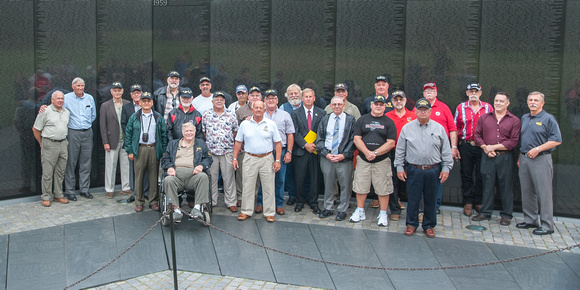 Marine's Group Photo at The Wall In Washington DC